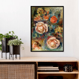 Plakat w ramie Auguste Renoir "Bukiet róż" - reprodukcja
