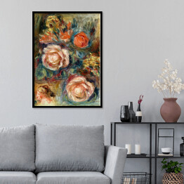 Plakat w ramie Auguste Renoir "Bukiet róż" - reprodukcja