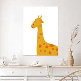Plakat samoprzylepny Urocza uśmiechnięta żyrafa