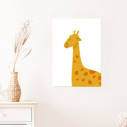 Plakat Urocza uśmiechnięta żyrafa