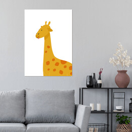 Plakat samoprzylepny Urocza uśmiechnięta żyrafa