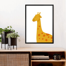 Obraz w ramie Urocza uśmiechnięta żyrafa