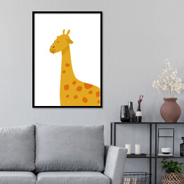 Plakat w ramie Urocza uśmiechnięta żyrafa
