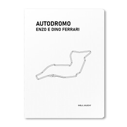 Obraz na płótnie Autodromo Enzo E Dino Ferrari - Tory wyścigowe Formuły 1 - białe tło