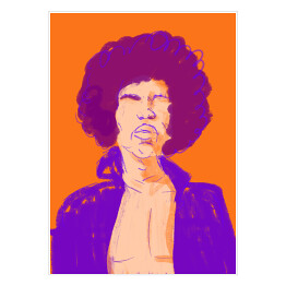 Plakat samoprzylepny Znani muzycy - Jimi Hendrix