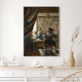 Obraz na płótnie Jan Vermeer "Sztuka malowania" - reprodukcja