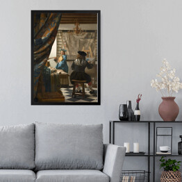 Obraz w ramie Jan Vermeer "Sztuka malowania" - reprodukcja
