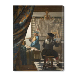 Obraz na płótnie Jan Vermeer "Sztuka malowania" - reprodukcja