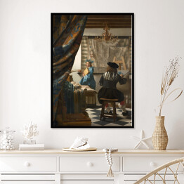 Plakat w ramie Jan Vermeer "Sztuka malowania" - reprodukcja