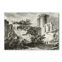 Obraz na płótnie Jean Bernard Widok na dziedziniec Château de Botwel Reprodukcja