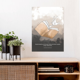Plakat "Każda książka przechowuje..." - cytat - Cornelia Funke