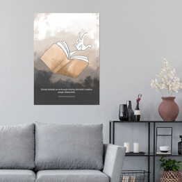Plakat "Każda książka przechowuje..." - cytat - Cornelia Funke