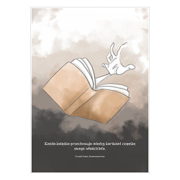 Plakat samoprzylepny "Każda książka przechowuje..." - cytat - Cornelia Funke