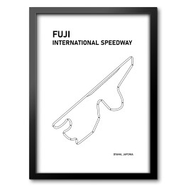 Obraz w ramie Fuji International Speedway - Tory wyścigowe Formuły 1 - białe tło