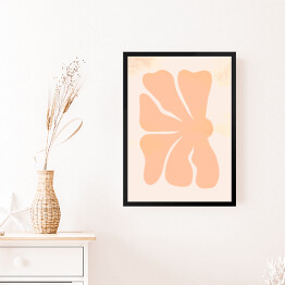 Obraz w ramie Abstrakcyjny brzoskwiniowy kwiat