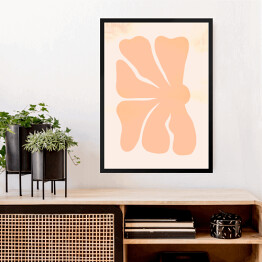 Obraz w ramie Abstrakcyjny brzoskwiniowy kwiat