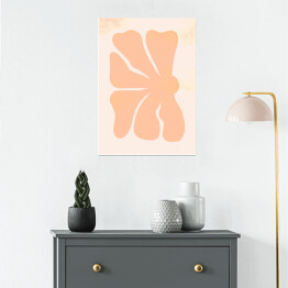 Plakat samoprzylepny Abstrakcyjny brzoskwiniowy kwiat