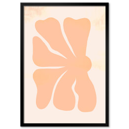 Plakat w ramie Abstrakcyjny brzoskwiniowy kwiat