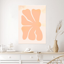 Plakat Abstrakcyjny brzoskwiniowy kwiat