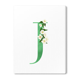Obraz na płótnie Roślinny alfabet - litera J jak jaśminowiec