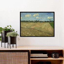 Plakat w ramie Vincent van Gogh Geploegde akkers. Reprodukcja
