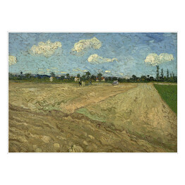Plakat samoprzylepny Vincent van Gogh Geploegde akkers. Reprodukcja