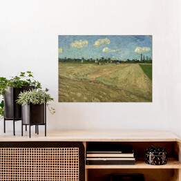 Plakat Vincent van Gogh Geploegde akkers. Reprodukcja