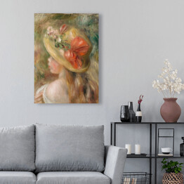 Obraz klasyczny Auguste Renoir Jeune fille au chapeau. Kobieta w kapeluszu. Reprodukcja