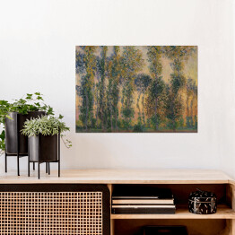 Plakat samoprzylepny Claude Monet Topole w Giverny Wschód słońca Reprodukcja obrazu