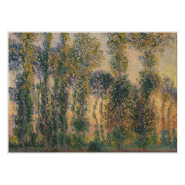 Plakat samoprzylepny Claude Monet Topole w Giverny Wschód słońca Reprodukcja obrazu