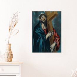 Plakat samoprzylepny El Greco "Chrystus niosący krzyż" - reprodukcja