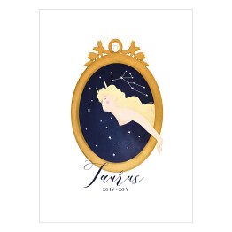 Plakat Horoskop z kobietą - byk
