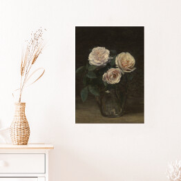 Plakat Henri Fantin-Latour Martwa natura z różami. Reprodukcja