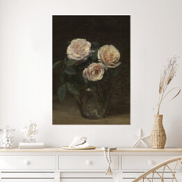 Plakat Henri Fantin-Latour Martwa natura z różami. Reprodukcja