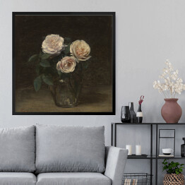 Obraz w ramie Henri Fantin-Latour Martwa natura z różami. Reprodukcja
