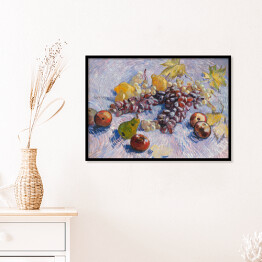 Plakat w ramie Vincent van Gogh Winogrona, cytryny, gruszki i jabłka. Reprodukcja