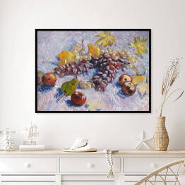 Plakat w ramie Vincent van Gogh Winogrona, cytryny, gruszki i jabłka. Reprodukcja