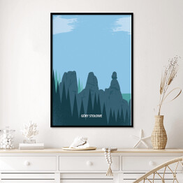 Plakat w ramie Ilustracja - Góry Stołowe, górski krajobraz