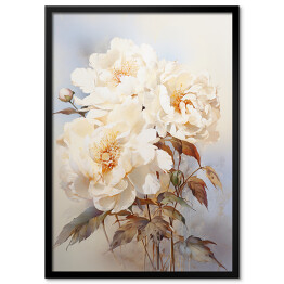 Obraz klasyczny Pastelowy bukiet róż na akwarelowym tle