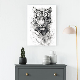 Obraz klasyczny Tygrys - portret zwierzaka Rysunek