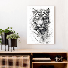 Obraz na płótnie Tygrys - portret zwierzaka Rysunek