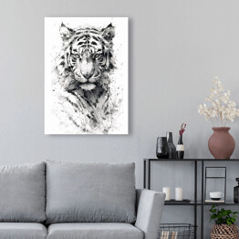 Obraz na płótnie Tygrys - portret zwierzaka Rysunek