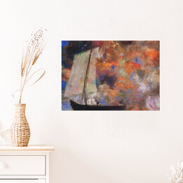 Plakat samoprzylepny Odilon Redon Kwiatowe chmury. Reprodukcja