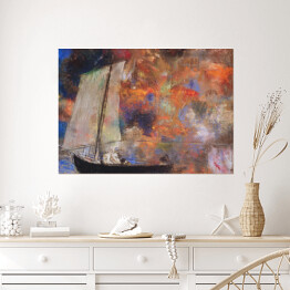 Plakat samoprzylepny Odilon Redon Kwiatowe chmury. Reprodukcja