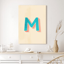 Obraz klasyczny Kolorowe litery z efektem 3D - "M"