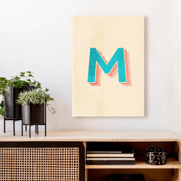 Obraz na płótnie Kolorowe litery z efektem 3D - "M"