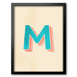 Obraz w ramie Kolorowe litery z efektem 3D - "M"