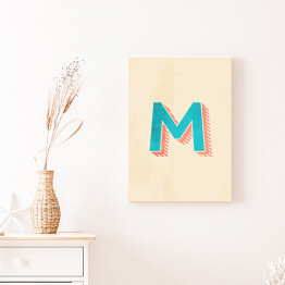 Obraz klasyczny Kolorowe litery z efektem 3D - "M"