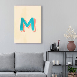 Obraz na płótnie Kolorowe litery z efektem 3D - "M"
