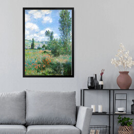 Obraz w ramie Claude Monet View of Vétheuil. Reprodukcja obrazu